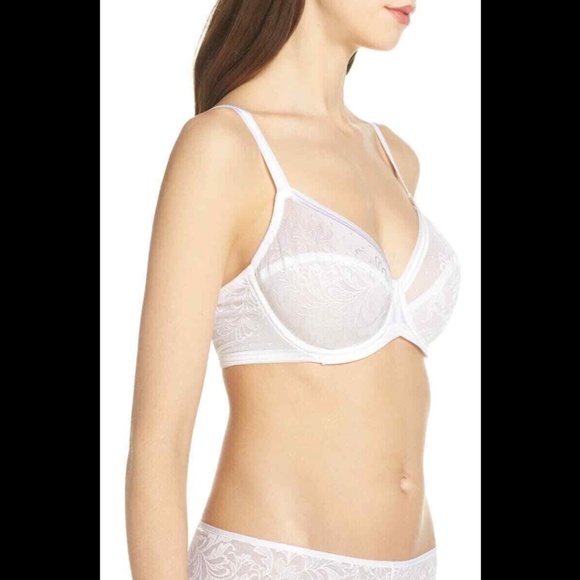 NEW Wacoal [ 34G‎ ] Net Effect Underwire Bra in White - Picture 2 of 12